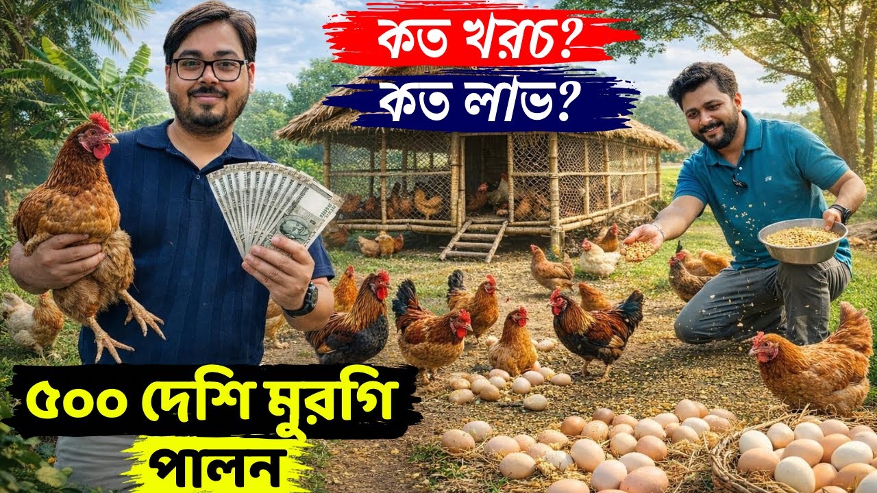 ৫০০ দেশি মুরগি পালনে কত খরচ? কত লাভ?.