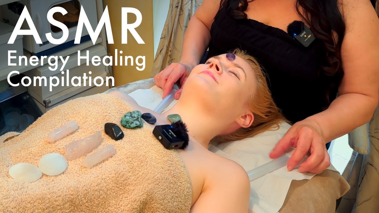 Crystal healing and massage compilation to cleanse chakras ASMR (Unintentional ASMR)