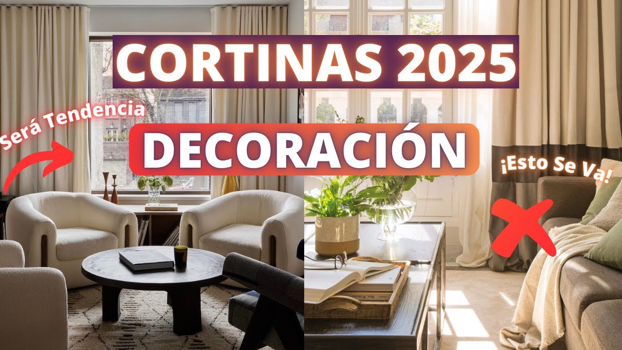 CORTINAS 2025 IDEAS MODERNAS! TENDENCIAS SALÓN, DORMITORIO, COCINA