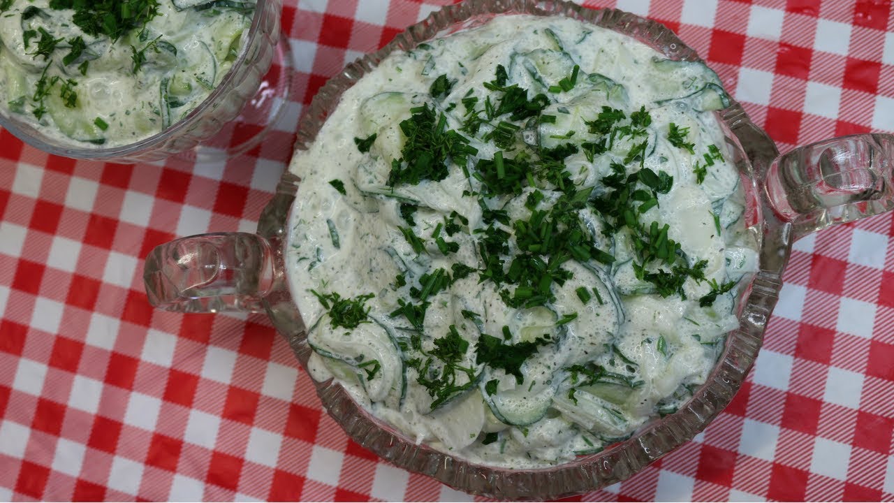 Creamy Cucumber Salad ~ Hungarian Cucumber Salad ~ Uborkasalata ~ Noreen's Kitchen