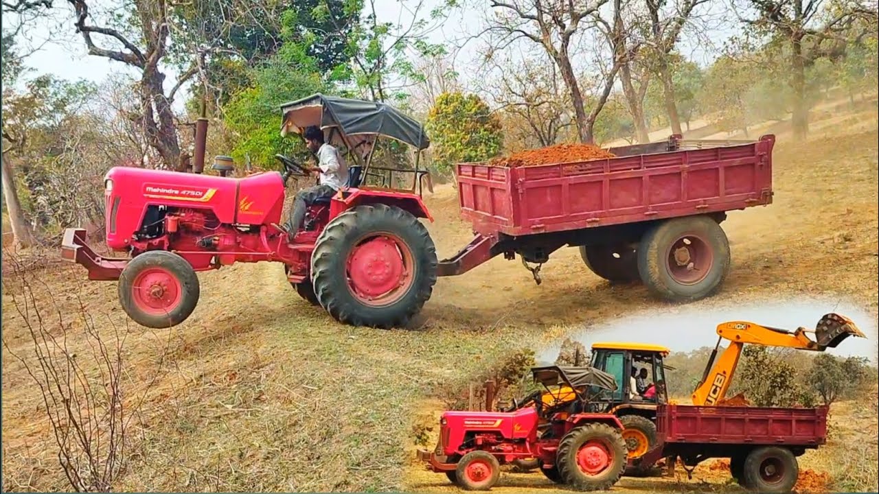 Village Soil Loading Work | JCB and Tractor Trolley