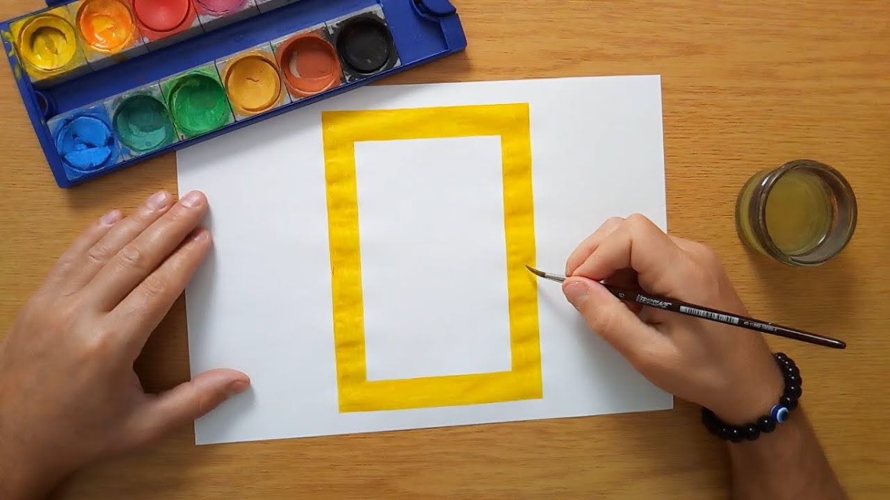How to draw a National Geographic logo