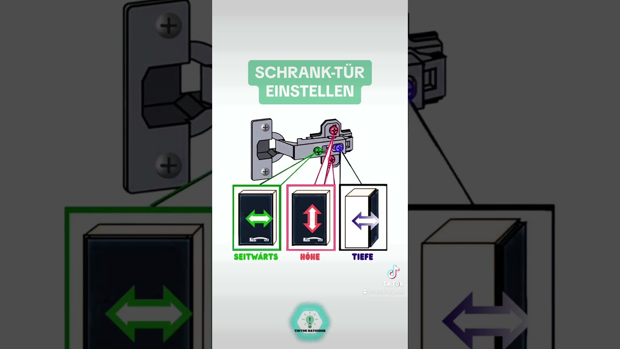 Schrankt&uuml;r einstellen/ Adjusting cabinet door #diy #foryou #fyp