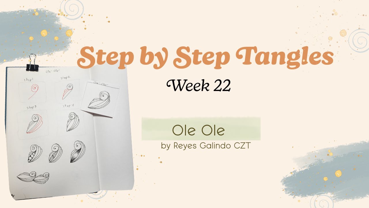 Ole Ole Tangle - Step by Step Zentangle Drawing for Beginners