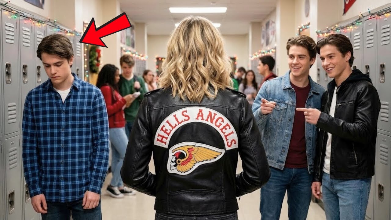 Junge Verteidigt Die Tochter Der Hells Angels — Am Nächsten Tag Fluten Motorräder Die Schule
