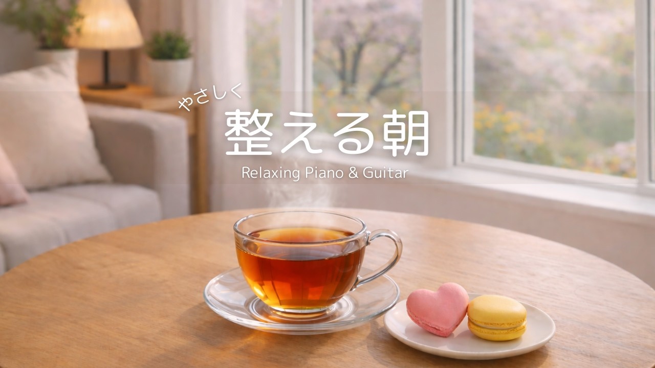 【朝カフェBGM】整える朝｜作業・読書に心地よいピアノとギター音楽（1時間）