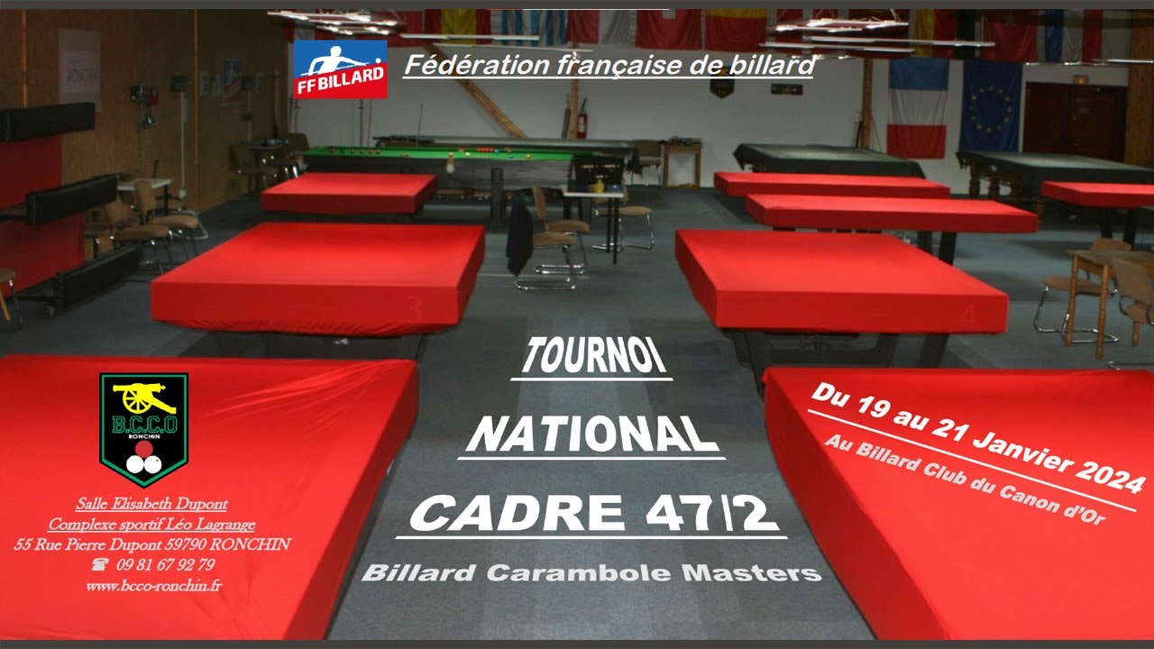 Tournoi Masters cadre 47/2 - Billard 1 - phases finales