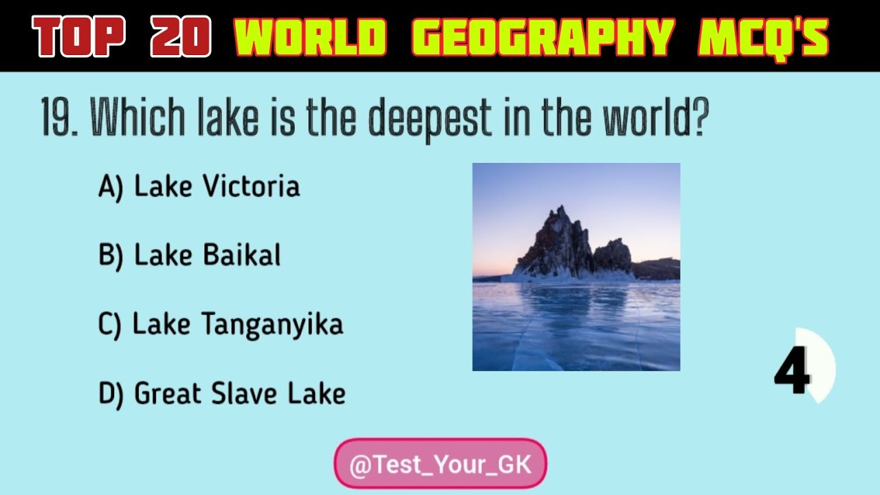 World Geography MCQ's /Competitive Exams/ MPSC, DSC and more