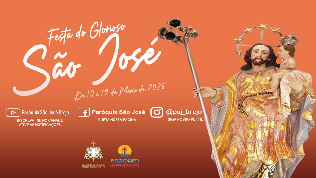 #AOVIVO - Festa de São José 2026 | Novena e Santa Missa |