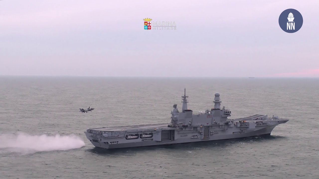 F-35B aboard Italian Navy Aircraft Carrier ITS Cavour for the first time