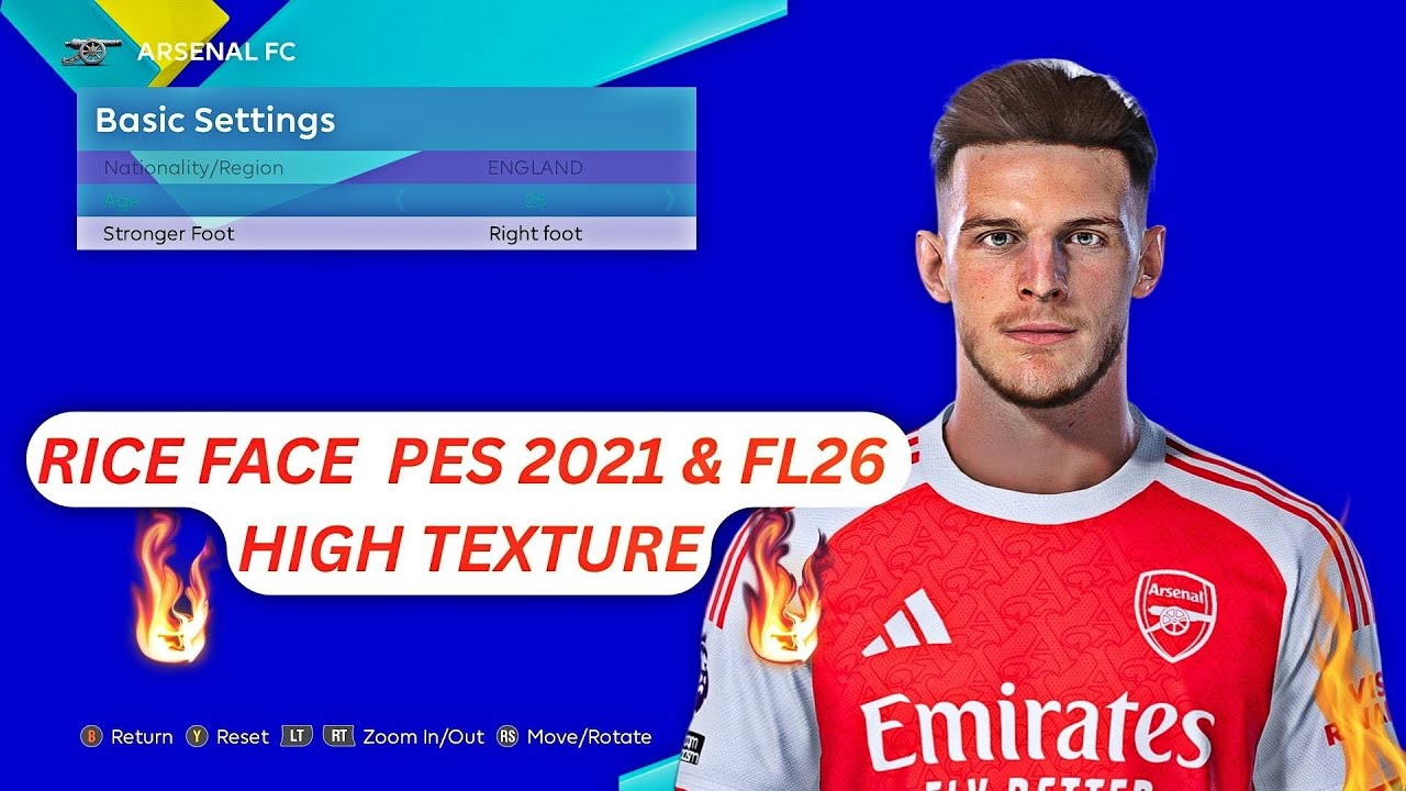 RICE FACE  PES 2021 & FL26 High Texture