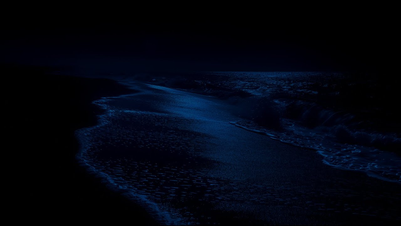 Deep Sleep with Ocean Waves | Healing Soul and Sleep Well with Rolling Waves on Beach at Mid Night