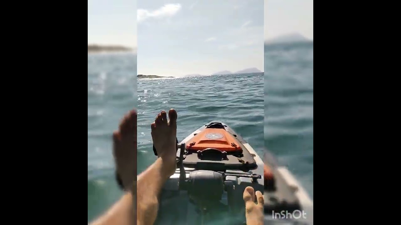teste sistema de leme  caiaque mako 110.