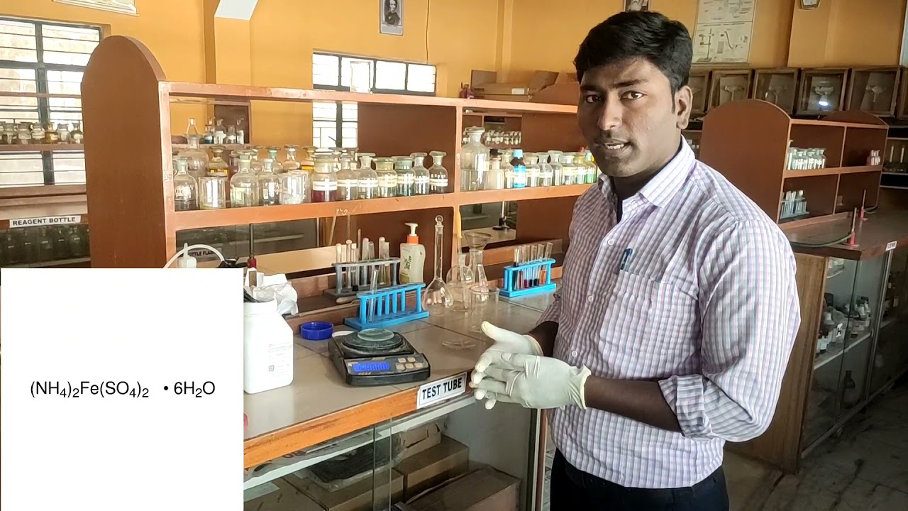 Preparation of 250 ml of M/20 Solution of Mohr’s Salt