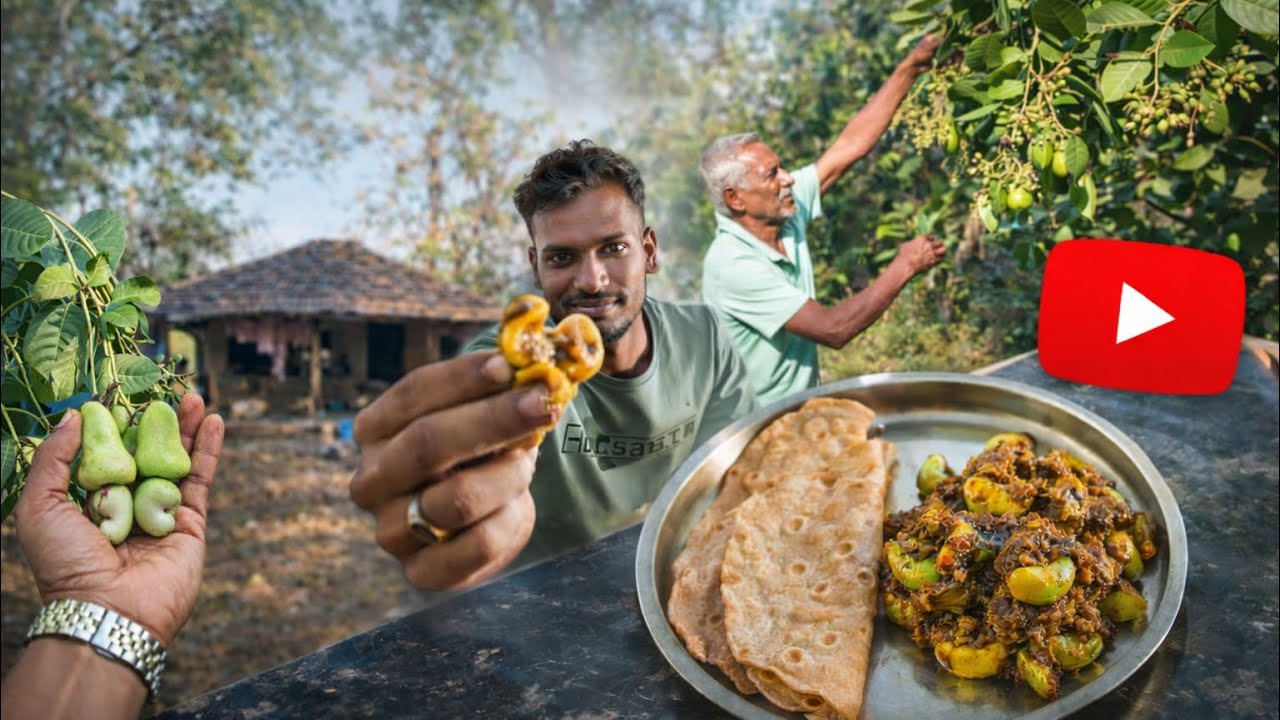 काजू उत्पादन ते जेवणाची थाळी | Real Village Life Cooking Vlog #konkan #viralvideo 