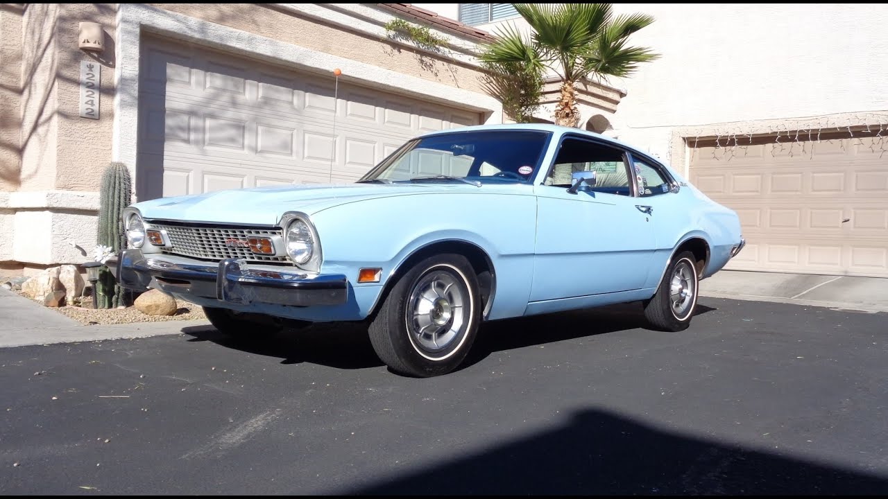1973 Ford Maverick Survivor in Light Blue 302 V8 Engine & Ride on My Car Story with Lou Costabile