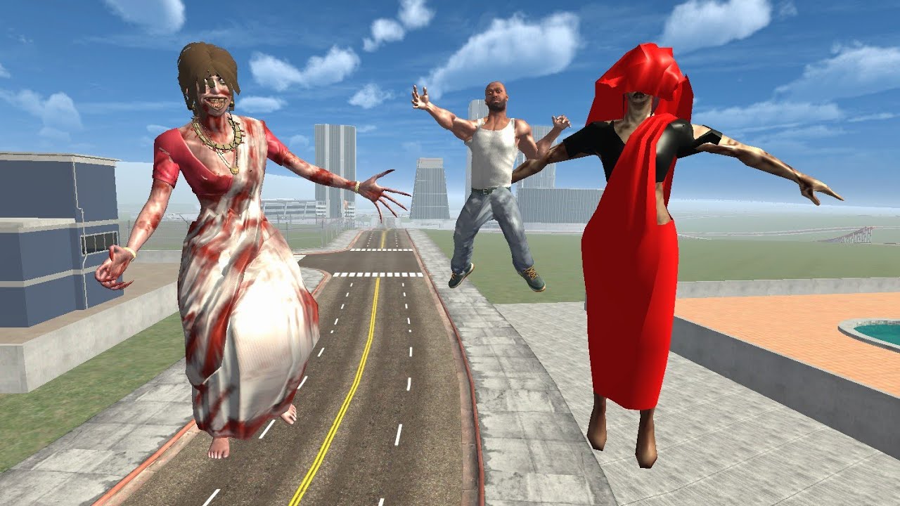 Stree vs Kamla in Indian Bike Driving 3D (Funny Gameplay)