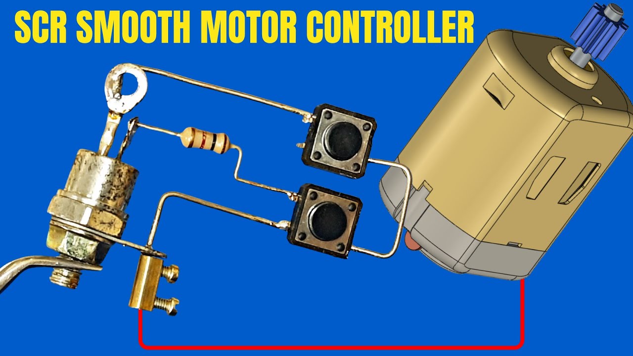 12V–24V Smooth Motor Controller Using SCR, 1K Resistor & Tact Switch | Simple Thyristor Circuit DIY