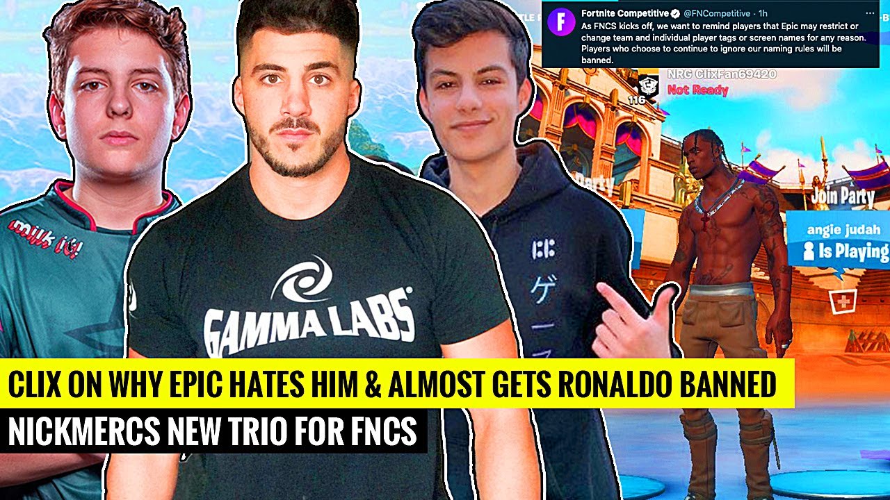 NICKMERCS New Trio | Clix on Why Epic Games HATES Him & Almost Gets Stable Ronaldo BANNED