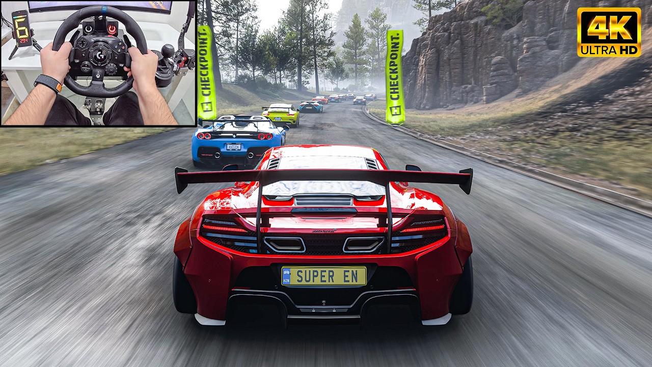 McLaren 650S Coupe VS Supercars - Forza Horizon 5 | Logitech G923 Steering Wheel