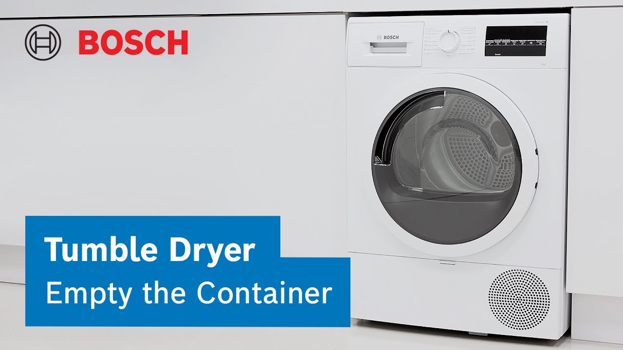 Bosch Tumble Dryer: Emptying the Condensation Container | Bosch Home UK/Ireland