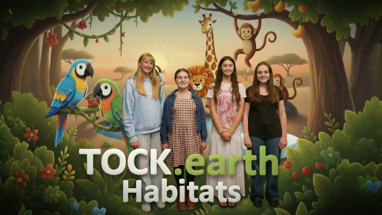 Habitats, a vibrant animated children's sing-a-long by TOCK.earth - help save the endangered animals