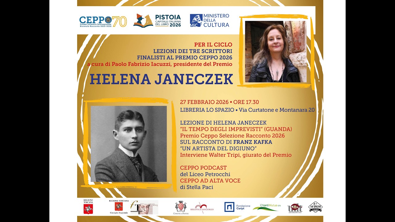 Helena Janeczek, “Il tempo degli imprevisti” e intervento su Kafka a Pistoia - Ceppo 70