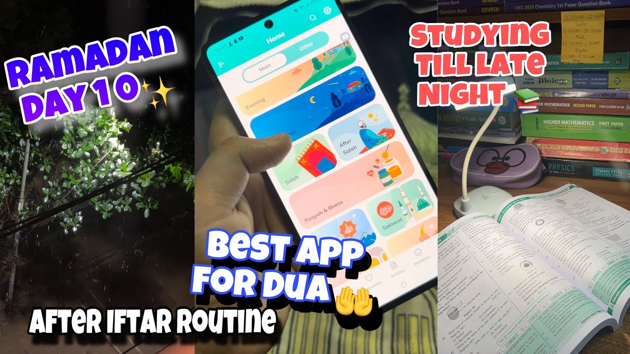 Ramadan Day 10🌙✨|Best apps for DUA & DHIKR🤲💕|After Iftar routine as a 12th Grade Student🇧🇩