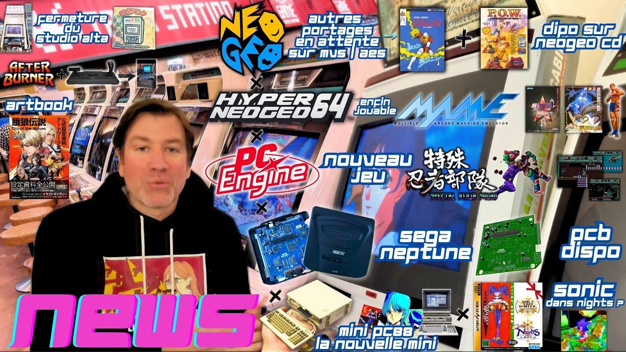 NEWS.2: HYPER NEOGEO 64, POW et CHELNOV sur Neogeo, Nouveau Jeu PC Engine, SEGA NEPTUNE, MiniPC88...