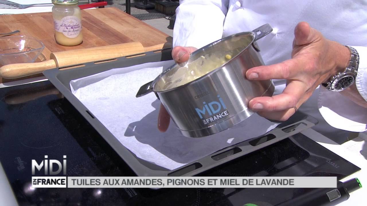 RECETTE : Tuiles aux amandes, pignons et miel de lavande