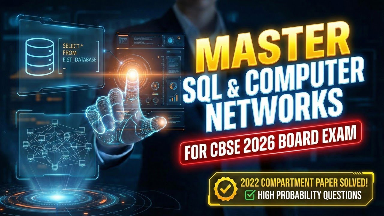 Master SQL & Computer Networks for CBSE 2026 | 2022 Compartment Paper Solved