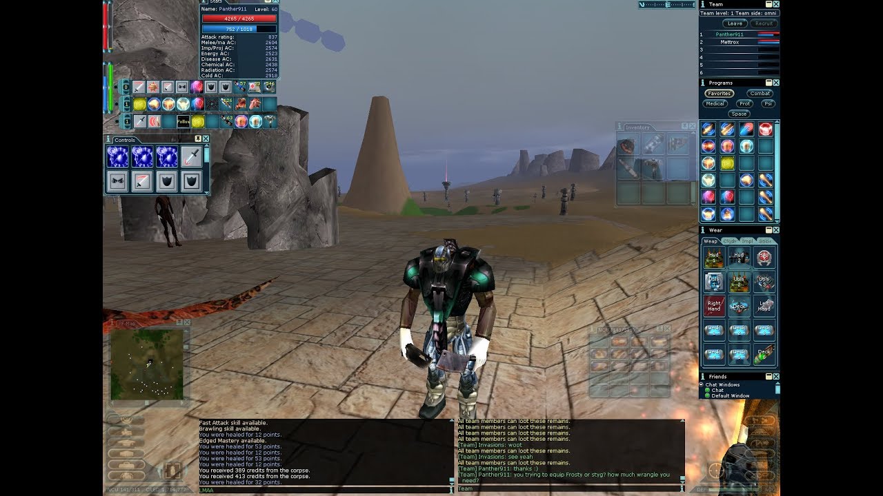 Level 60 Enforcer, 105 Chiroptera Equip. Anarchy Online ~2010