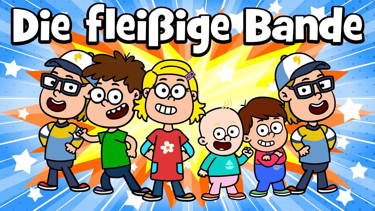 ♪ ♪ Kinderlied - Teamwork | Die flei&szlig;ige Bande - Hurra Kinderlieder - Helfen und Zusammenarbeiten