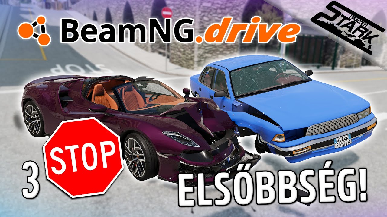 BeamNG - 3.Rész (Elsőbbségadás Elmúlasztása.. és Karambol🛑✋) - Stark