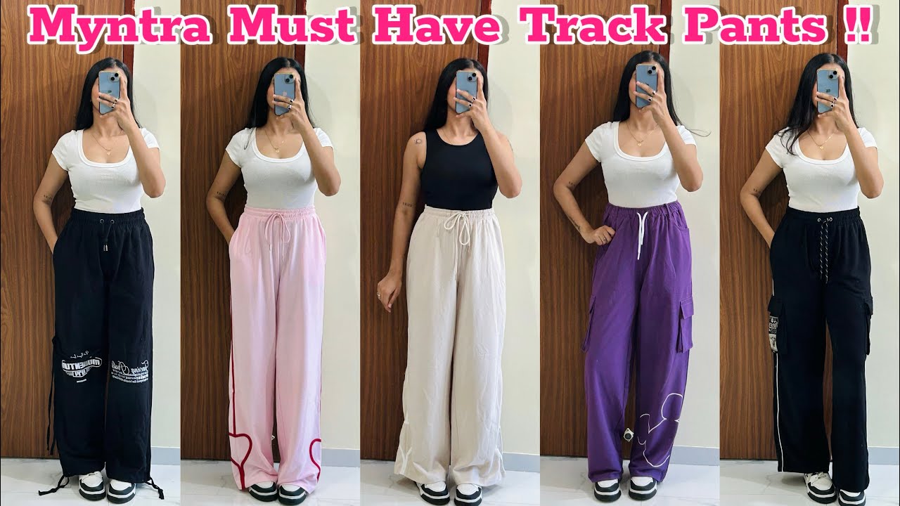 Myntra Must Have Hight Waist & Affordable Track Pants #trackpant #myntrahaul