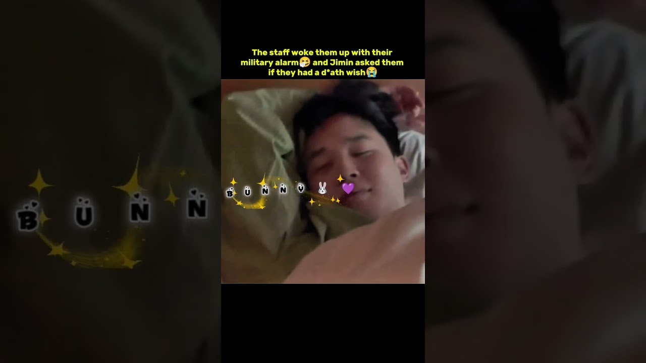 The staff woke up Jimin and Jungkook with their military alarm🤧😭 #jimin #jungkook #shorts