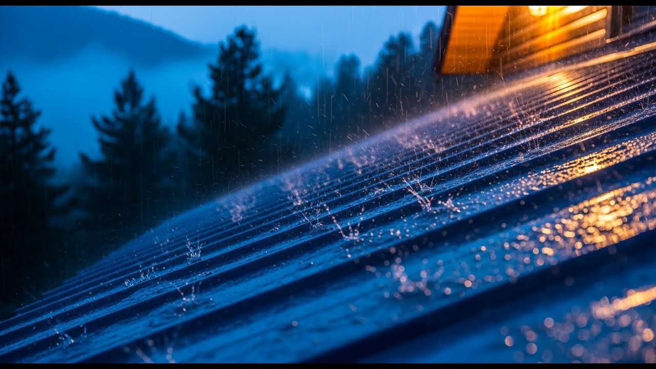 Soft Night Rain on Roof | Deep Sleep ASMR