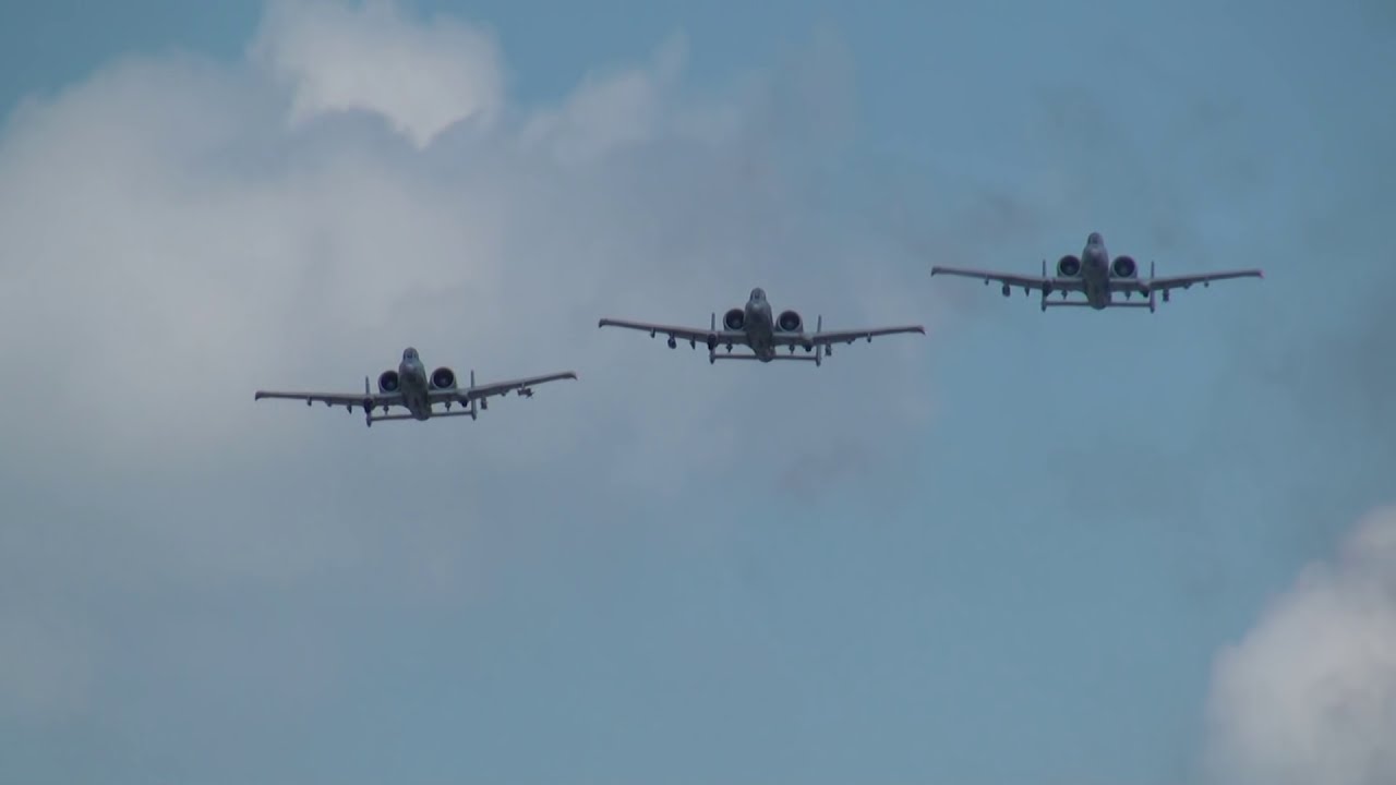 A10 Thunderbolts Low Fly-Over at Michigan International Speedway