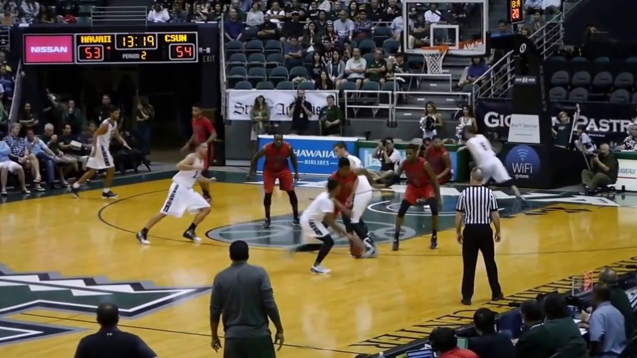 Hawaii Men's Basketball #5 Matthew Owies  1-18-17 | click2ED videos