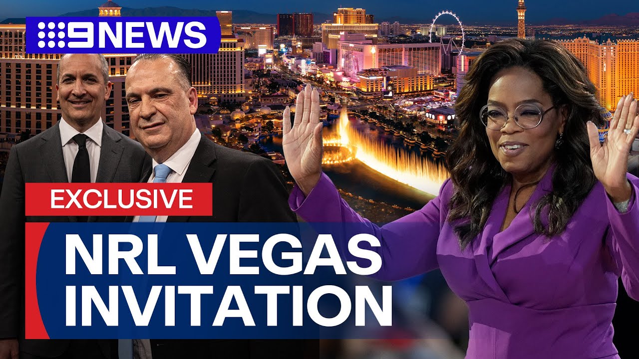 #EXCLUSIVE: 9News reporter invites Oprah Winfrey to NRL's Vegas extravaganza | 9 News Australia