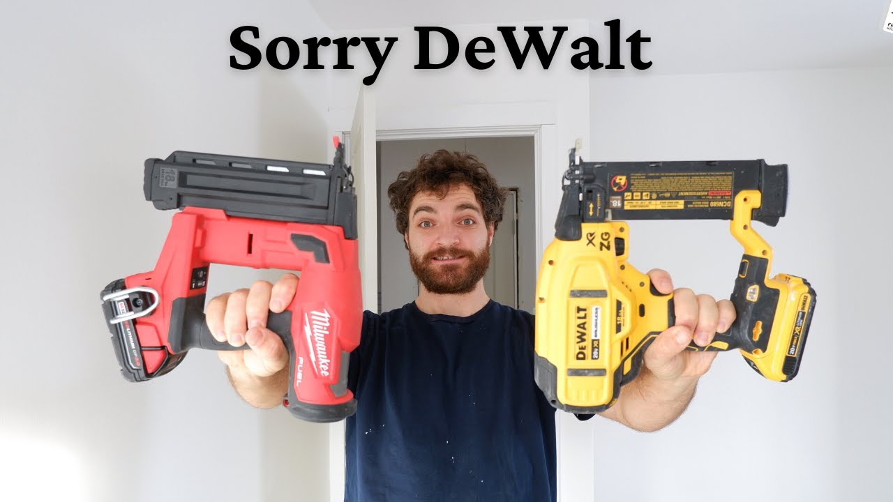 Milwaukee vs Dewalt: 18g brad nailer trim job