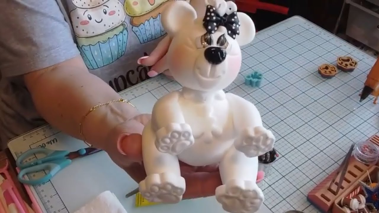 Polar bear with air dry clay 