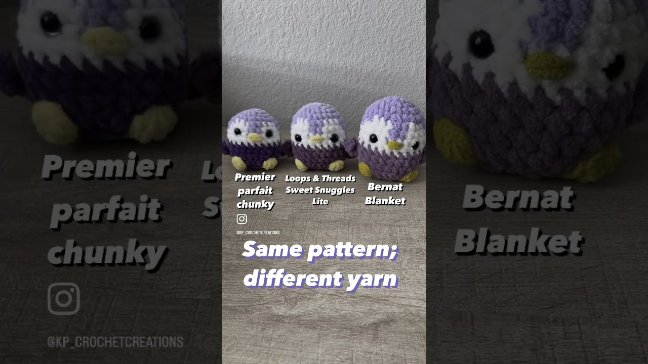 Yarn comparison - Premier Parfait Chunky, Loops & Threads Sweet Snuggles Lite, and Bernat Blanket ✨