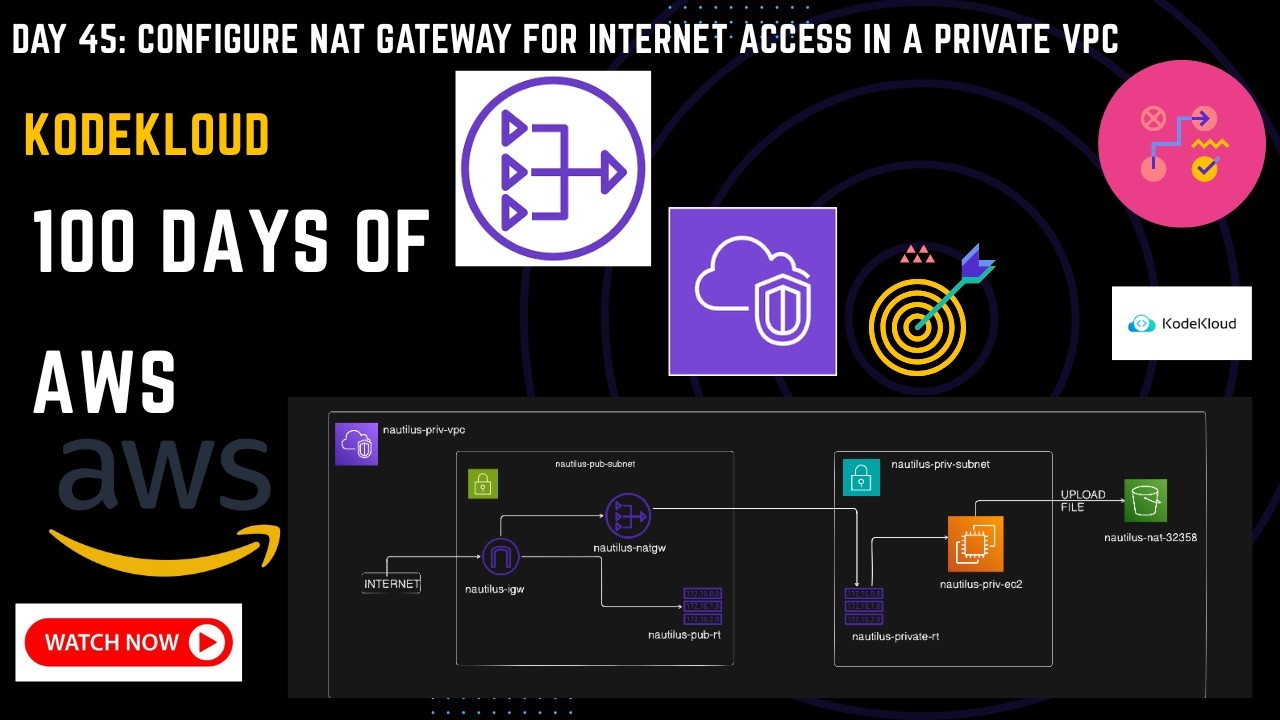 Day 45: Configure NAT Gateway for Internet Access in a Private VPC | 100 Days of AWS Cloud