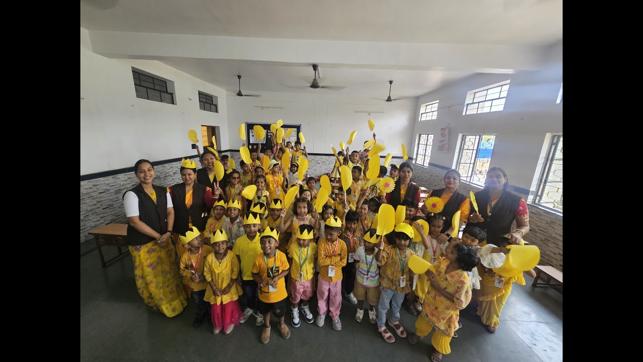 Yellow 💛 colour day celebration at Mount Carmel school
