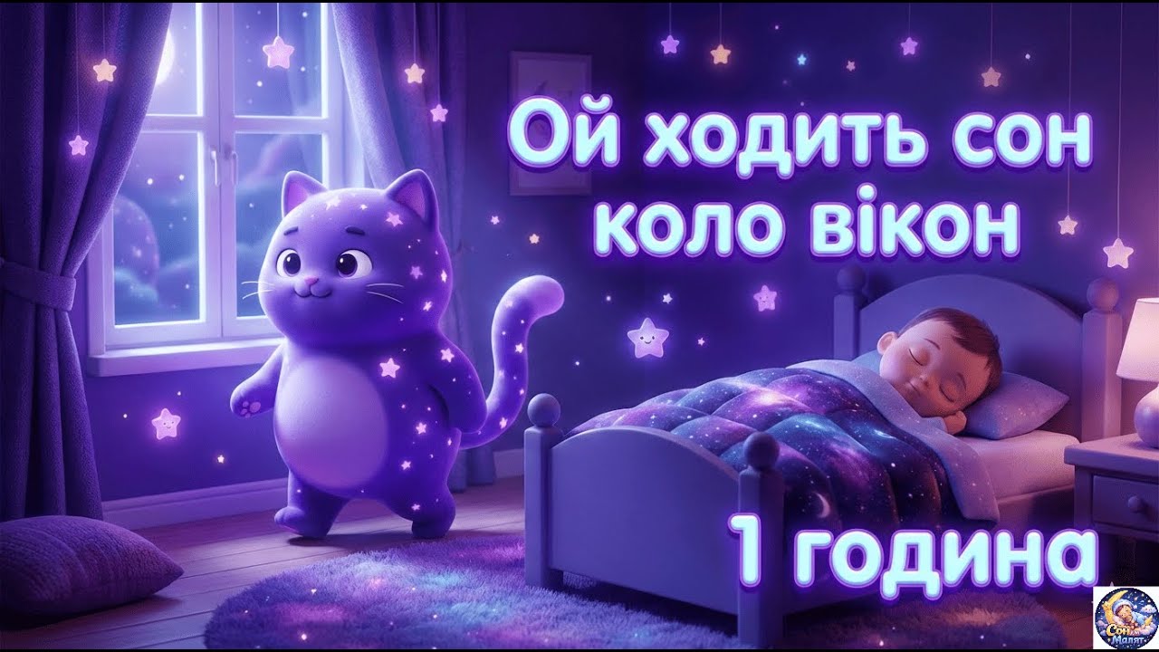 Ой ходить сон коло вікон 💤 Найкраща українська колискова для малят (1 година)