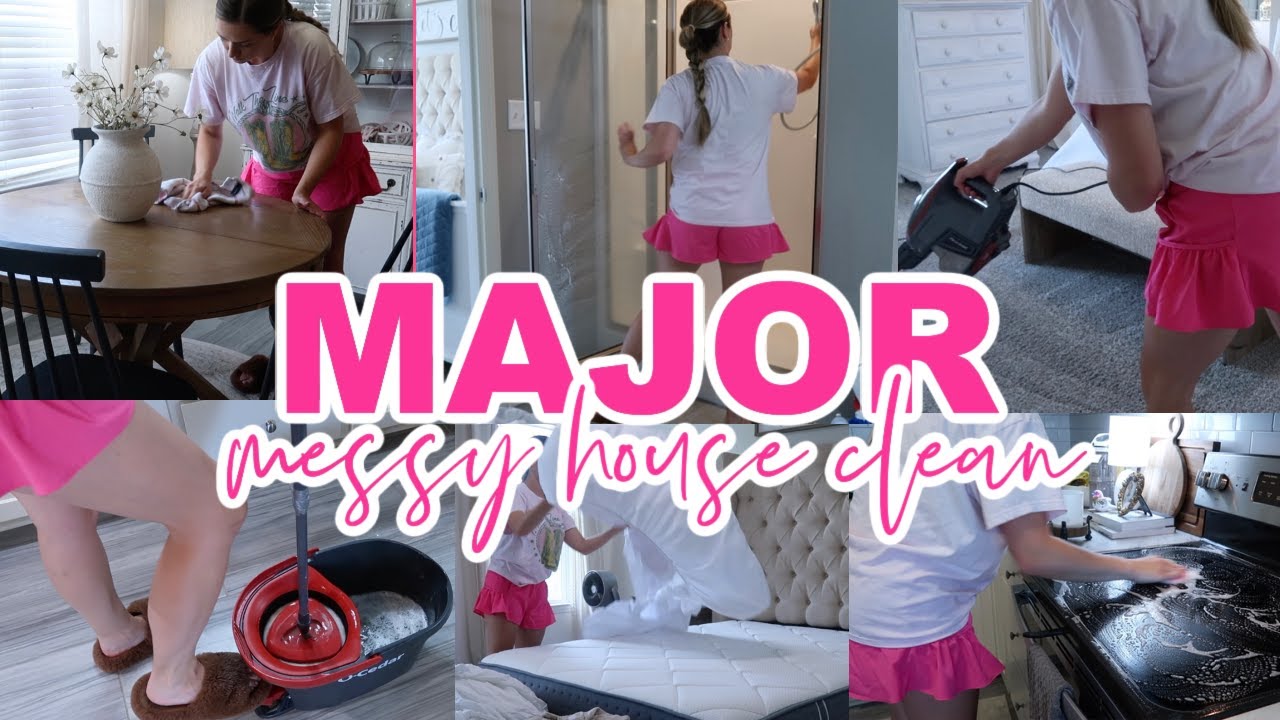 MAJOR CLEAN WITH ME | EXTREME CLEANING MOTIVATION | MESSY HOUSE CLEANING | Lauren Yarbrough