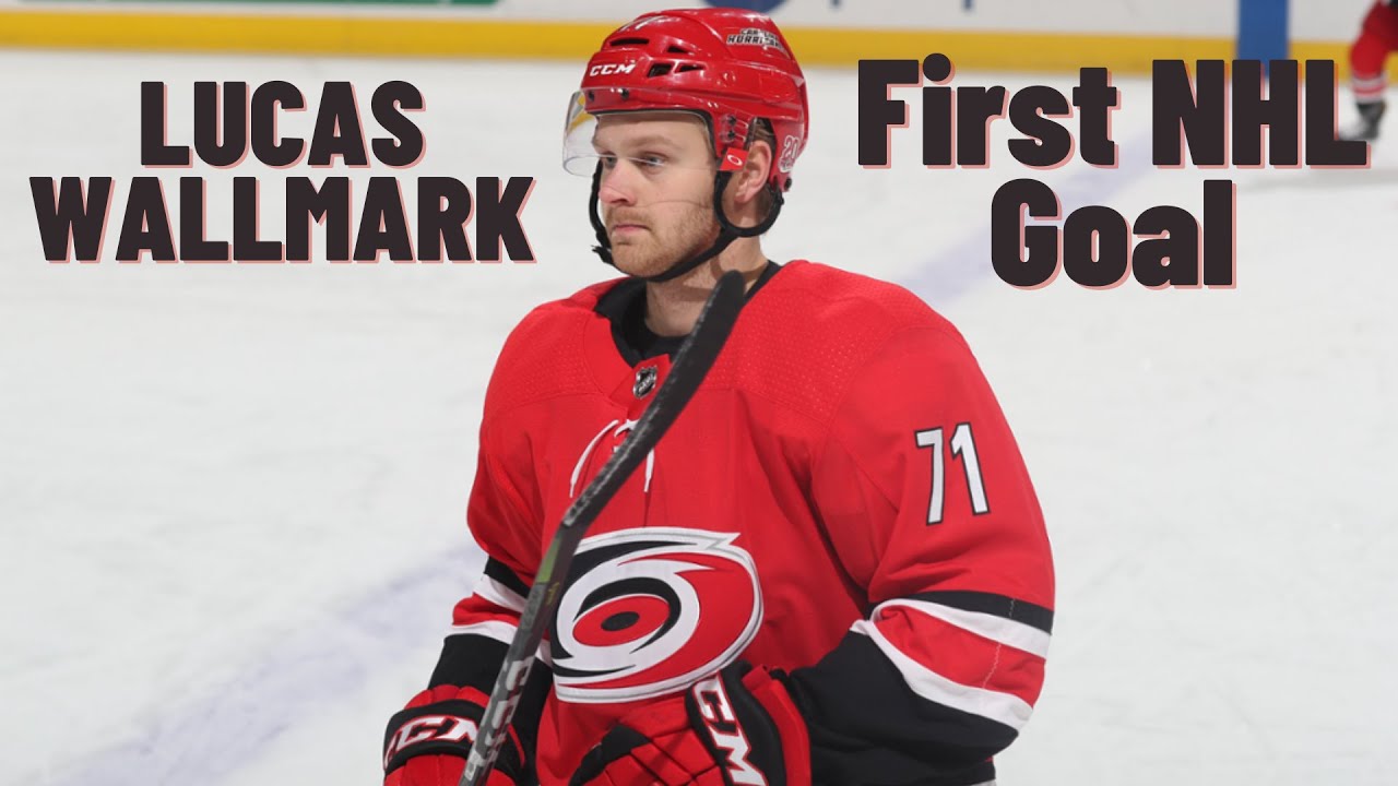 Lucas Wallmark #71 (Carolina Hurricanes) first NHL goal Dec 30, 2017