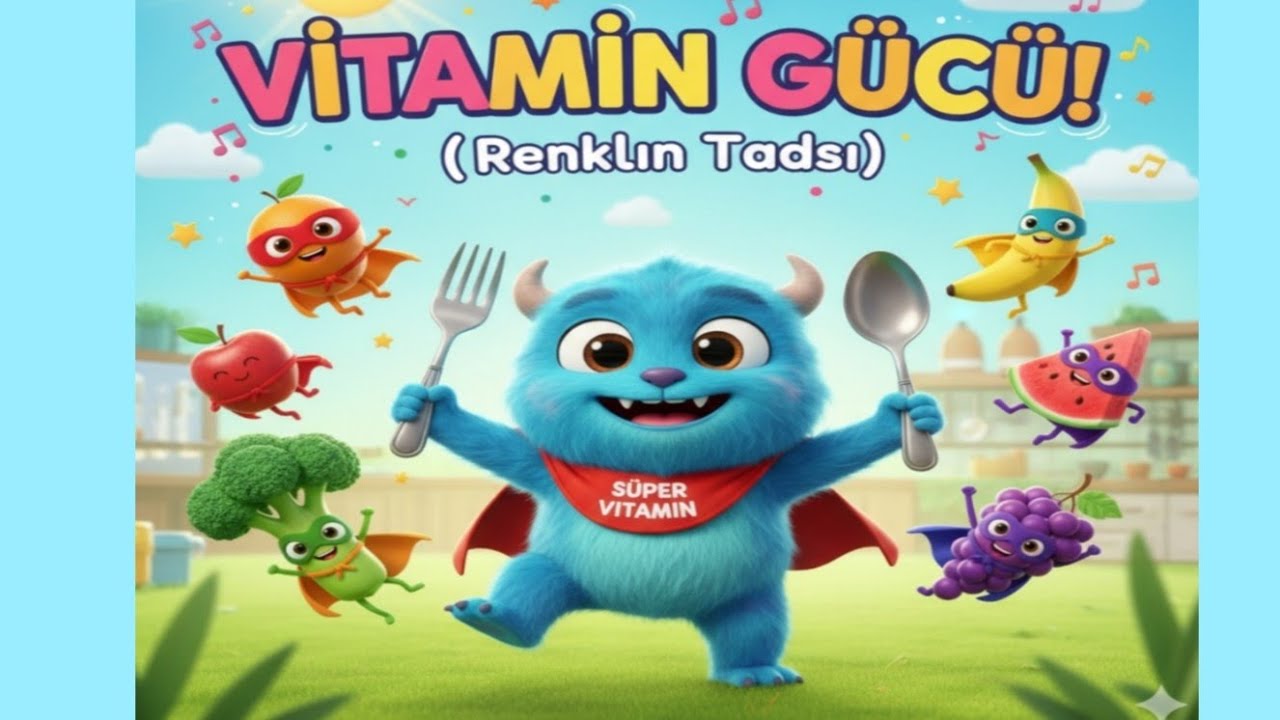 Çatala Tak Hop Ağza! 🍎🥕 Vitamin Gücü Şarkısı | Sebzeleri Seviyoruz