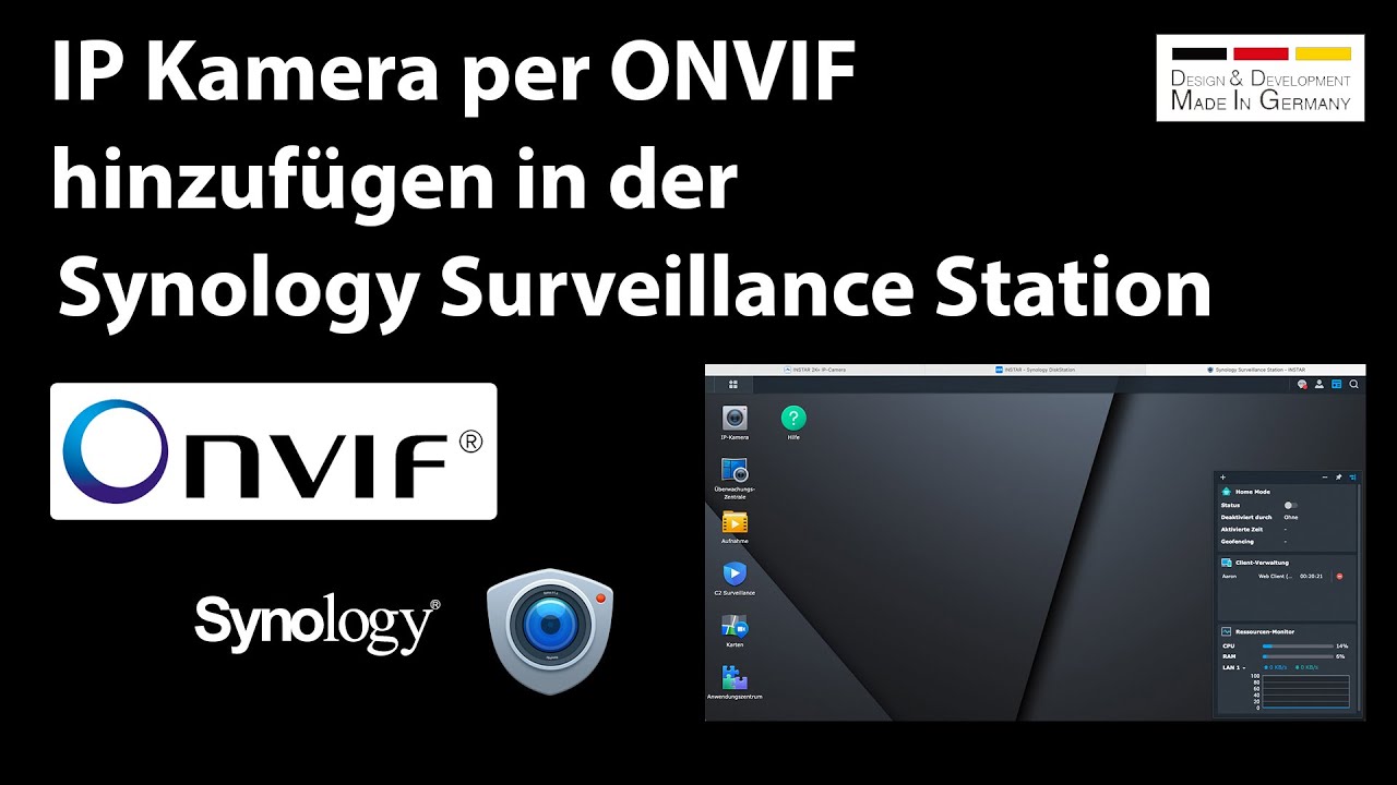 Überwachungskamera per ONVIF einbinden | Synology Surveillance Station | Beispiel INSTAR 2K+ Serie